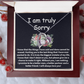 I'm Truly Sorry Necklace – ‘Forever Love' Engraved with Your Promise – Gift to Mend Her Heart After Hurting Her