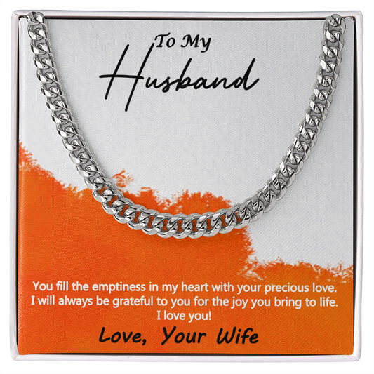 Cuban Link Necklace for Husband – Silver & 14K Gold, Unisex Couples Chain, Husband & Wife Jewelry Gift, Couples Cuban Link Necklace