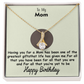 To My Mom on Her Birthday - Alluring Beauty Necklace - Adjustable Chain with Gift Box - Perfect