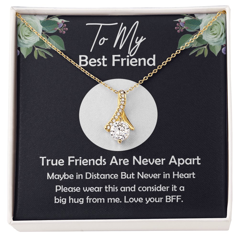 Birthday Gift for Best Friend – Alluring Beauty Necklace with Heartfelt Message Card – Thoughtful Friendship Jewelry for Her – Unique Gift for Soul Sister, BFF, or Childhood Friend