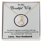To My Wife Necklace from Husband – Soulmate Pendant Jewelry for Women – Romantic Gift for Wife or Girlfriend – Birthday, Christmas, or Valentine's Day Gift for Future Wife
