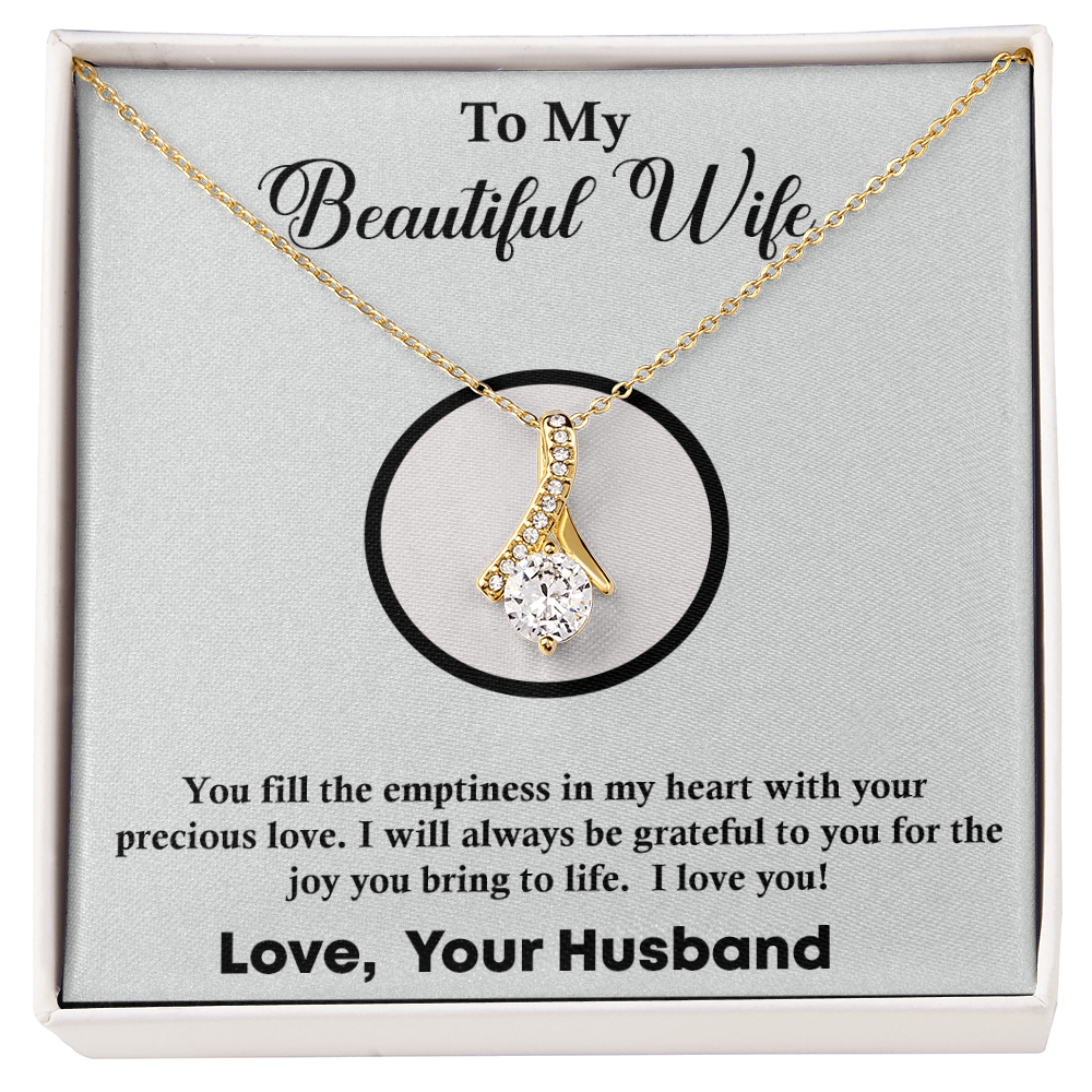 To My Wife Necklace from Husband – Soulmate Pendant Jewelry for Women – Romantic Gift for Wife or Girlfriend – Birthday, Christmas, or Valentine's Day Gift for Future Wife