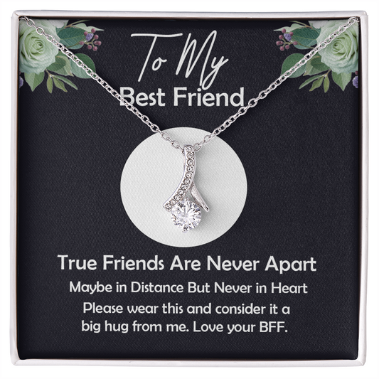 Birthday Gift for Best Friend – Alluring Beauty Necklace with Heartfelt Message Card – Thoughtful Friendship Jewelry for Her – Unique Gift for Soul Sister, BFF, or Childhood Friend
