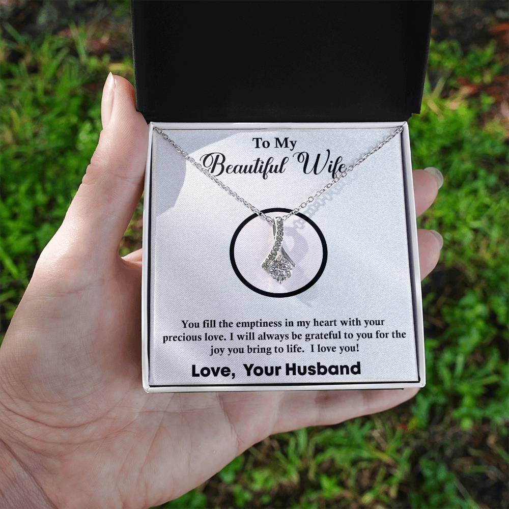 To My Wife Necklace from Husband – Soulmate Pendant Jewelry for Women – Romantic Gift for Wife or Girlfriend – Birthday, Christmas, or Valentine's Day Gift for Future Wife