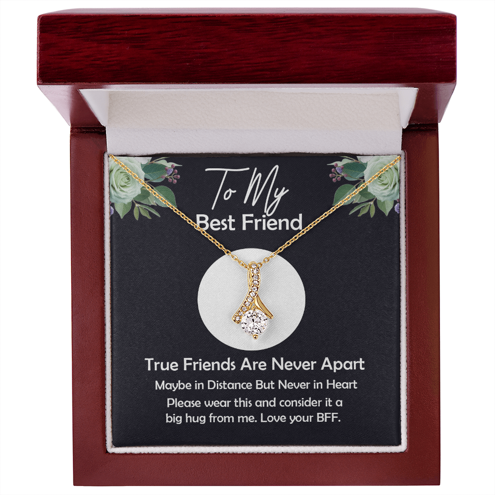 Birthday Gift for Best Friend – Alluring Beauty Necklace with Heartfelt Message Card – Thoughtful Friendship Jewelry for Her – Unique Gift for Soul Sister, BFF, or Childhood Friend