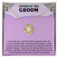Beauriful Gift For Mother of The Groom, Amazing Gift for Groom, Love Knot Necklace Gift , Wedding Gift