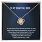 Love Knot Necklace for Bride – 'To My Beautiful Wife' Wedding Day Gift from Groom, Forever Keepsake for Future Wife, Daughter, or Soulmate – Engravable Romantic Jewelry with Heartfelt Card
