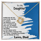 Beautiful gift for Daughter, Love Knot Necklace Gift For Daughter , Birthday Gift, Best Gift From Dad