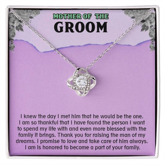 Beauriful Gift For Mother of The Groom, Amazing Gift for Groom, Love Knot Necklace Gift , Wedding Gift