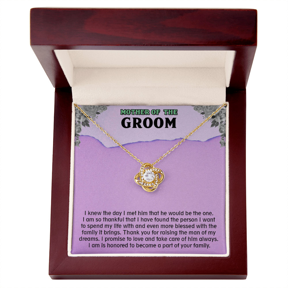 Beauriful Gift For Mother of The Groom, Amazing Gift for Groom, Love Knot Necklace Gift , Wedding Gift