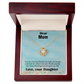Love Knot Necklace for Mom - Heartfelt Gift for Daughter to Mother on Birthday, Anniversary, Wedding - 'You Heal Me, Make Me Laugh & Bring Blessings' Engraved Token of Appreciation