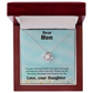 Love Knot Necklace for Mom - Heartfelt Gift for Daughter to Mother on Birthday, Anniversary, Wedding - 'You Heal Me, Make Me Laugh & Bring Blessings' Engraved Token of Appreciation