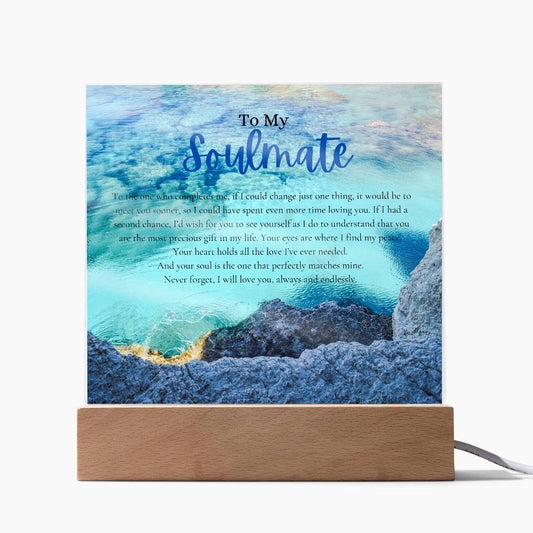 To my Soulmate - You Complete Me - Ocean Acrylic