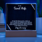 To My Sweet Wife Acrylic Square Plaque – Romantic Gift for Wife from Husband, Heartfelt Love Message, Elegant Display Keepsake for Anniversary, Birthday or Just Because