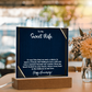 To My Sweet Wife Acrylic Square Plaque – Romantic Gift for Wife from Husband, Heartfelt Love Message, Elegant Display Keepsake for Anniversary, Birthday or Just Because