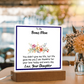 To My Bonus Mom - Beautiful Heartfelt Acrylic Gift from Stepdaughter - Appreciation Keepsake for Bonus Mother - Thank You for Loving Me Like Your Own - Mother's Day, Birthday, or Christmas Gift
