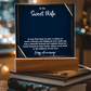 To My Sweet Wife Acrylic Square Plaque – Romantic Gift for Wife from Husband, Heartfelt Love Message, Elegant Display Keepsake for Anniversary, Birthday or Just Because