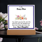 To My Bonus Mom - Beautiful Heartfelt Acrylic Gift from Stepdaughter - Appreciation Keepsake for Bonus Mother - Thank You for Loving Me Like Your Own - Mother's Day, Birthday, or Christmas Gift