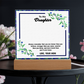 Acrylic Plaque for Daughter – A Touching Keepsake with Inspiring Words | Meaningful Gift for Her Special Day, Graduation, or Holiday