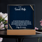 To My Sweet Wife Acrylic Square Plaque – Romantic Gift for Wife from Husband, Heartfelt Love Message, Elegant Display Keepsake for Anniversary, Birthday or Just Because