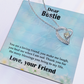 To My Bestie Necklace – Soulmate Pendant Jewelry for Best Friend – Meaningful Gift for Bestie – Birthday, Christmas, or Valentine's Day Present for Dear Friend