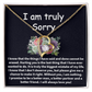 I'm Truly Sorry Necklace – ‘Forever Love' Engraved with Your Promise – Gift to Mend Her Heart After Hurting Her
