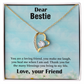 To My Bestie Necklace – Soulmate Pendant Jewelry for Best Friend – Meaningful Gift for Bestie – Birthday, Christmas, or Valentine's Day Present for Dear Friend