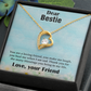 To My Bestie Necklace – Soulmate Pendant Jewelry for Best Friend – Meaningful Gift for Bestie – Birthday, Christmas, or Valentine's Day Present for Dear Friend