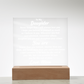 Elegant Acrylic Square Plaque for Daughter – Sentimental Gift She'll Cherish Forever | Birthday, Graduation, or Holiday