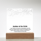 To My Mother of the Bride - Elegant Acrylic Keepsake Gift from Daughter - Thank You for Your Love and Support on My Wedding Day