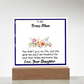 To My Bonus Mom - Beautiful Heartfelt Acrylic Gift from Stepdaughter - Appreciation Keepsake for Bonus Mother - Thank You for Loving Me Like Your Own - Mother's Day, Birthday, or Christmas Gift