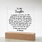 Meaningful Gift for Daughter – Premium Acrylic Plaque with Loving Message | Perfect for Her Special Day