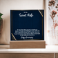 To My Sweet Wife Acrylic Square Plaque – Romantic Gift for Wife from Husband, Heartfelt Love Message, Elegant Display Keepsake for Anniversary, Birthday or Just Because
