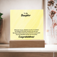 To My Daughter – Elegant Square Acrylic Plaque with Heartfelt Message | Unique Birthday, Graduation, or Christmas Gift from Mom or Dad