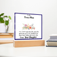 To My Bonus Mom - Beautiful Heartfelt Acrylic Gift from Stepdaughter - Appreciation Keepsake for Bonus Mother - Thank You for Loving Me Like Your Own - Mother's Day, Birthday, or Christmas Gift