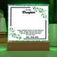 Acrylic Plaque for Daughter – A Touching Keepsake with Inspiring Words | Meaningful Gift for Her Special Day, Graduation, or Holiday