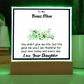 To My Bonus Mom - Beautiful Heartfelt Acrylic Gift from Stepdaughter - Appreciation Keepsake for Bonus Mother - Thank You for Loving Me Like Your Own - Mother's Day, Birthday, or Christmas Gift