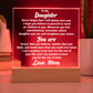 Elegant Acrylic Plaque with Loving Message | Best Gift for Daughter's Birthday or Graduation, Best Gift For Daughter