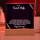 To My Sweet Wife Acrylic Square Plaque – Romantic Gift for Wife from Husband, Heartfelt Love Message, Elegant Display Keepsake for Anniversary, Birthday or Just Because
