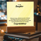 To My Daughter – Elegant Square Acrylic Plaque with Heartfelt Message | Unique Birthday, Graduation, or Christmas Gift from Mom or Dad