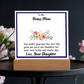 To My Bonus Mom - Beautiful Heartfelt Acrylic Gift from Stepdaughter - Appreciation Keepsake for Bonus Mother - Thank You for Loving Me Like Your Own - Mother's Day, Birthday, or Christmas Gift