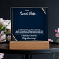 To My Sweet Wife Acrylic Square Plaque – Romantic Gift for Wife from Husband, Heartfelt Love Message, Elegant Display Keepsake for Anniversary, Birthday or Just Because