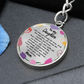 Daughter Keychain Circle – Minimalist 'Always in My Heart' Engraved Keyring – Ready-to-Give Present for Teens & Women