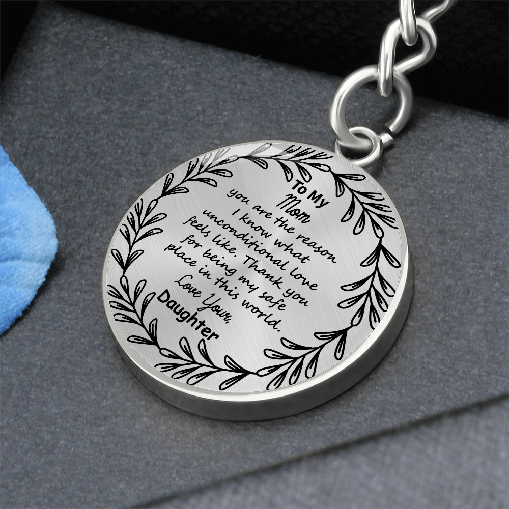 To My Mom Custom Circle Keychain – Personalized with Name & ‘Love You Always' – Thoughtful Gift for Mom's Birthday, Mother's Day or Christmas