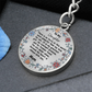 Custom To My Daughter Keychain - Circle Engraved Keyring with Name & 'My Greatest Blessing' - Birthday, Graduation, Christmas Personalized Gift