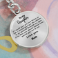 To My Daughter Gift Keychain - Initial Keychain Gifts For Birthday, Graduation, Valentine Gift, Christmas Gift
