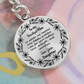 Custom Mom Keychain Gift – Circle Engraved with Name & 'Love You Forever' – Meaningful Personalized Gift for Mother's Day, Birthday, or Just Because – Stainless Steel Keepsake for Mom