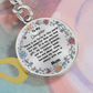 Custom To My Daughter Keychain - Circle Engraved Keyring with Name & 'My Greatest Blessing' - Birthday, Graduation, Christmas Personalized Gift