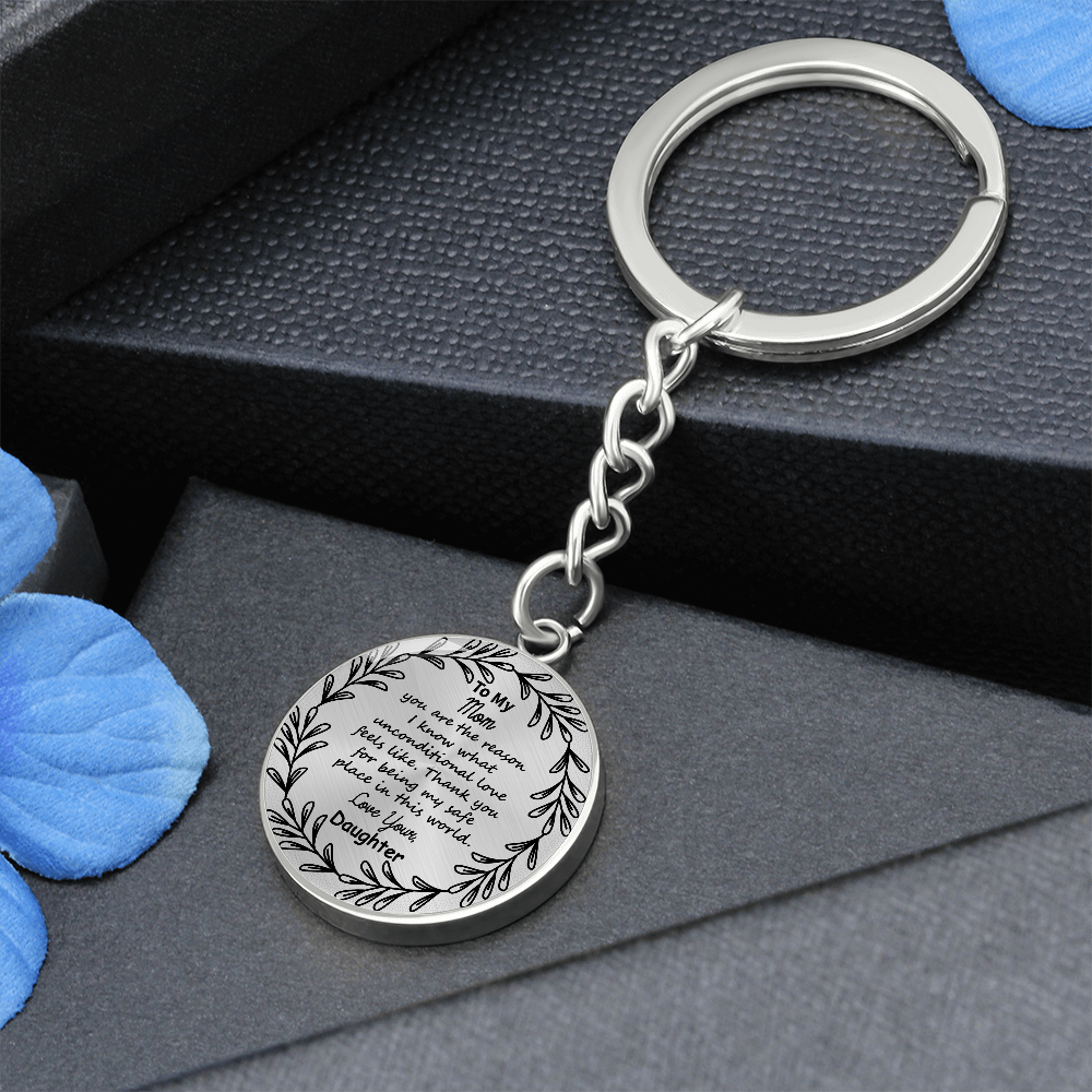 To My Mom Custom Circle Keychain – Personalized with Name & ‘Love You Always' – Thoughtful Gift for Mom's Birthday, Mother's Day or Christmas