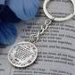 Custom To My Daughter Keychain - Circle Engraved Keyring with Name & 'My Greatest Blessing' - Birthday, Graduation, Christmas Personalized Gift